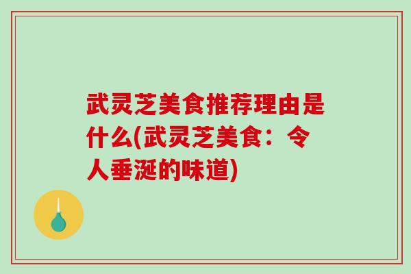 武灵芝美食推荐理由是什么(武灵芝美食：令人垂涎的味道)