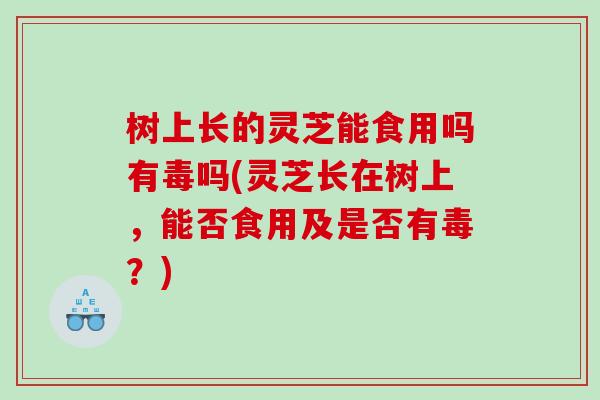 树上长的灵芝能食用吗有毒吗(灵芝长在树上，能否食用及是否有毒？)