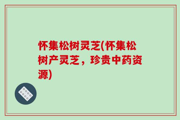 怀集松树灵芝(怀集松树产灵芝，珍贵中药资源)