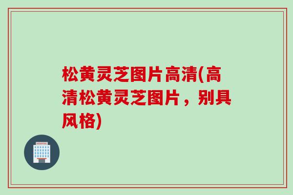 松黄灵芝图片高清(高清松黄灵芝图片,别具风格) 松黄灵芝图片高清(高清松黄灵芝图片,别具风格)