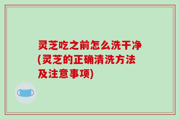 灵芝吃之前怎么洗干净(灵芝的正确清洗方法及注意事项)