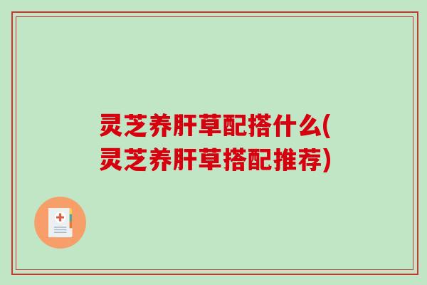 灵芝养肝草配搭什么(灵芝养肝草搭配推荐)