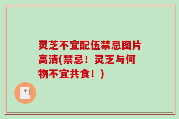 灵芝不宜配伍禁忌图片高清(禁忌！灵芝与何物不宜共食！)