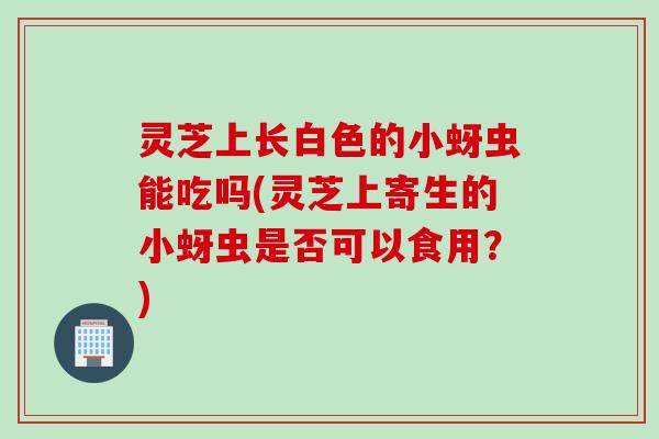 灵芝上长白色的小蚜虫能吃吗(灵芝上寄生的小蚜虫是否可以食用？)