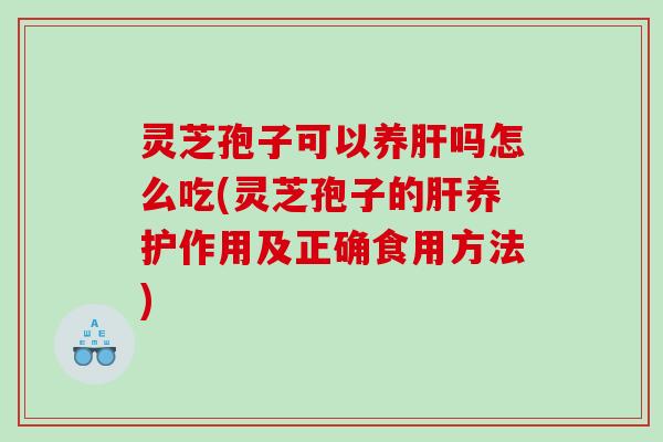 灵芝孢子可以养肝吗怎么吃(灵芝孢子的肝养护作用及正确食用方法)