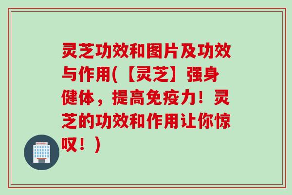 灵芝功效和图片及功效与作用(【灵芝】强身健体，提高免疫力！灵芝的功效和作用让你惊叹！)