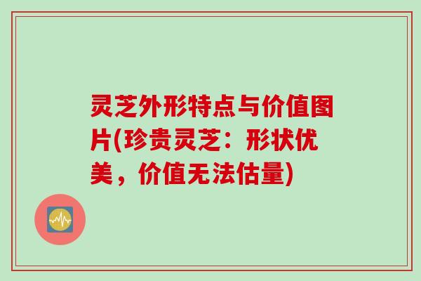 灵芝外形特点与价值图片(珍贵灵芝：形状优美，价值无法估量)