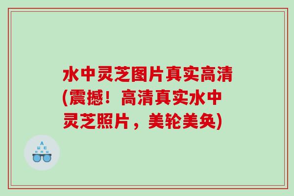 水中灵芝图片真实高清(震撼！高清真实水中灵芝照片，美轮美奂)