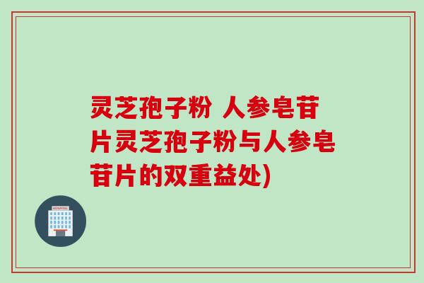 灵芝孢子粉 人参皂苷片灵芝孢子粉与人参皂苷片的双重益处)