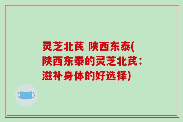 灵芝北芪 陕西东泰(陕西东泰的灵芝北芪：滋补身体的好选择)