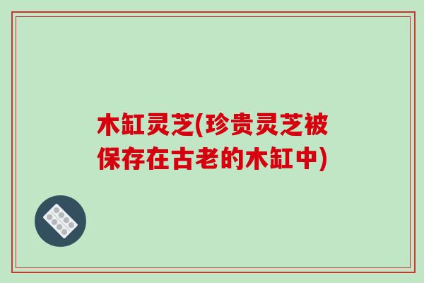 木缸灵芝(珍贵灵芝被保存在古老的木缸中) 木缸灵芝(珍贵灵芝被保存在古老的木缸中)