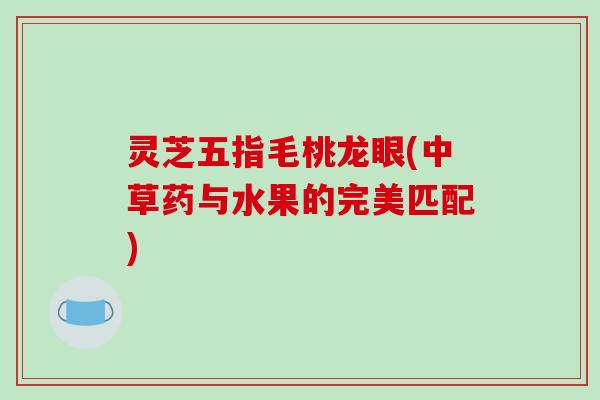 灵芝五指毛桃龙眼(中草药与水果的完美匹配)