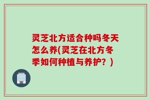 灵芝北方适合种吗冬天怎么养(灵芝在北方冬季如何种植与养护？)