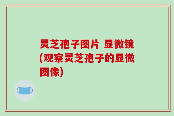 灵芝孢子图片 显微镜(观察灵芝孢子的显微图像)