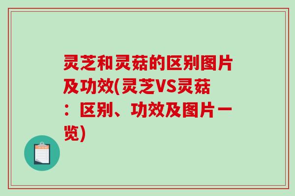 灵芝和灵菇的区别图片及功效(灵芝VS灵菇：区别、功效及图片一览)