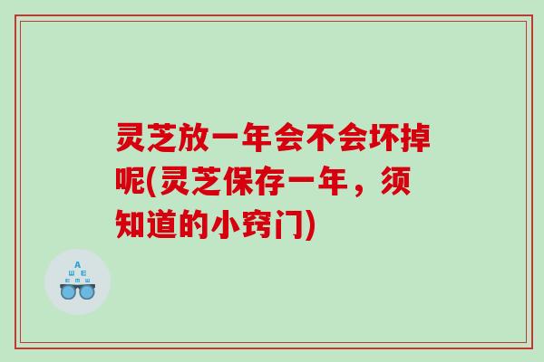 灵芝放一年会不会坏掉呢(灵芝保存一年，须知道的小窍门)