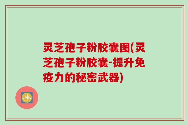 灵芝孢子粉胶囊图(灵芝孢子粉胶囊-提升免疫力的秘密武器)
