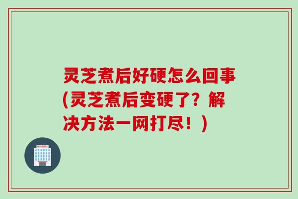 灵芝煮后好硬怎么回事(灵芝煮后变硬了？解决方法一网打尽！)