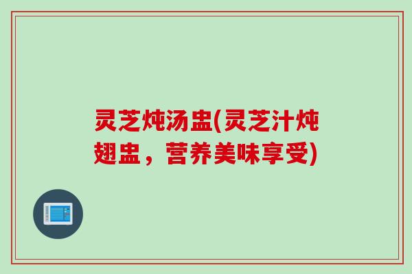 灵芝炖汤盅(灵芝汁炖翅盅，营养美味享受)