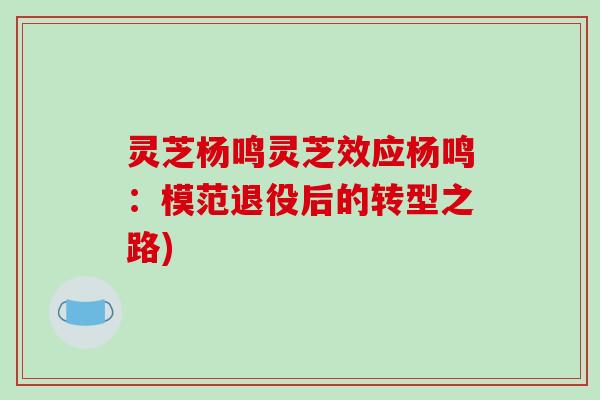灵芝杨鸣灵芝效应杨鸣：模范退役后的转型之路)