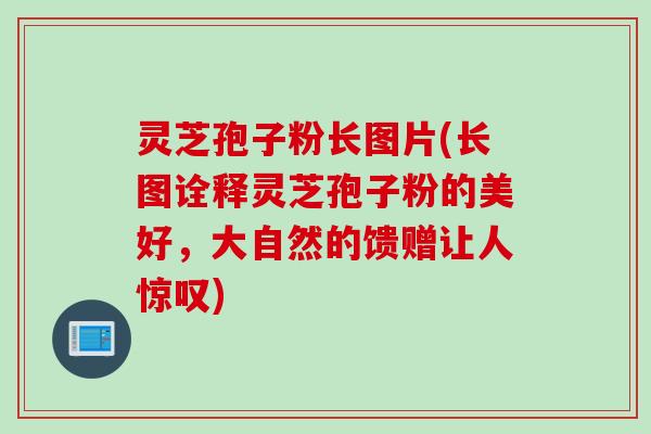 灵芝孢子粉长图片(长图诠释灵芝孢子粉的美好，大自然的馈赠让人惊叹)