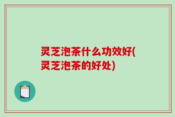 灵芝泡茶什么功效好(灵芝泡茶的好处)