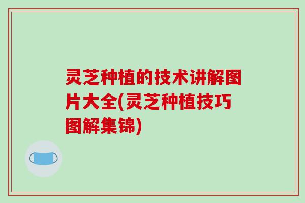 灵芝种植的技术讲解图片大全(灵芝种植技巧图解集锦)