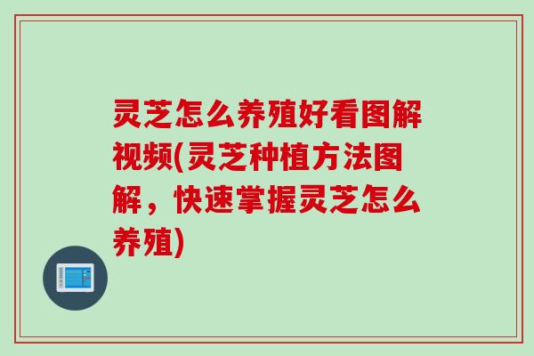 灵芝怎么养殖好看图解视频(灵芝种植方法图解，快速掌握灵芝怎么养殖)