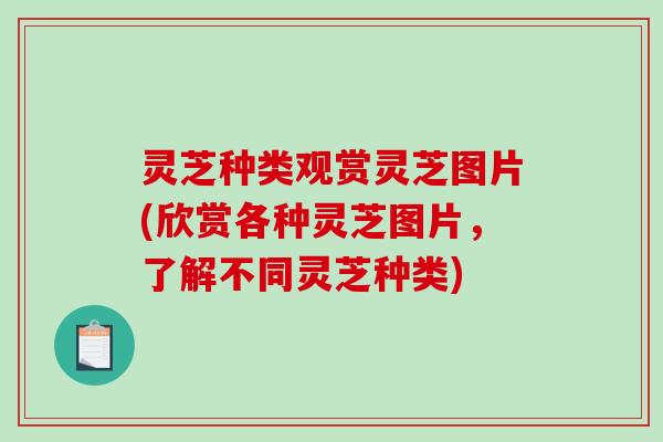 灵芝种类观赏灵芝图片(欣赏各种灵芝图片，了解不同灵芝种类)
