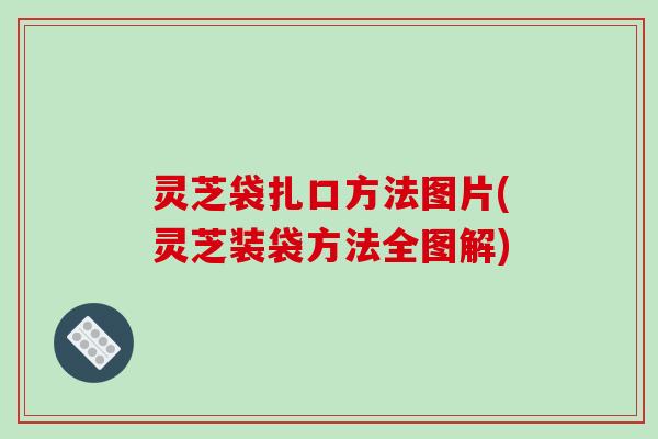 灵芝袋扎口方法图片(灵芝装袋方法全图解)