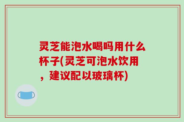 灵芝能泡水喝吗用什么杯子(灵芝可泡水饮用，建议配以玻璃杯)
