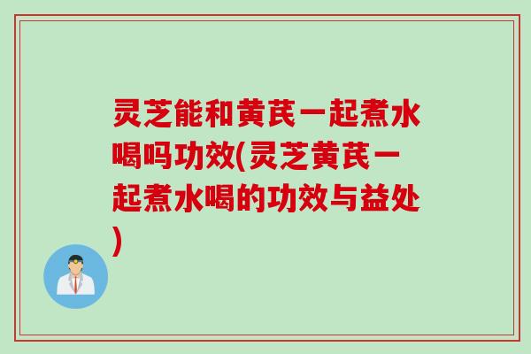 灵芝能和黄芪一起煮水喝吗功效(灵芝黄芪一起煮水喝的功效与益处)