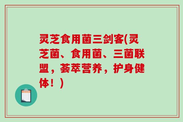 灵芝食用菌三剑客(灵芝菌、食用菌、三菌联盟，荟萃营养，护身健体！)
