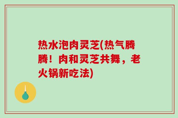 热水泡肉灵芝(热气腾腾！肉和灵芝共舞，老火锅新吃法)