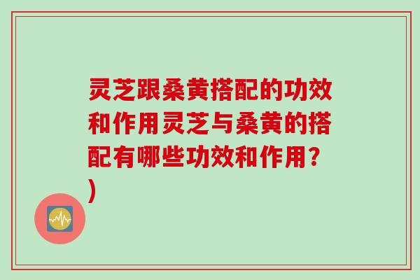 灵芝跟桑黄搭配的功效和作用灵芝与桑黄的搭配有哪些功效和作用？)