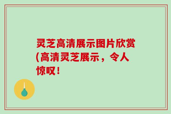 灵芝高清展示图片欣赏(高清灵芝展示，令人惊叹！