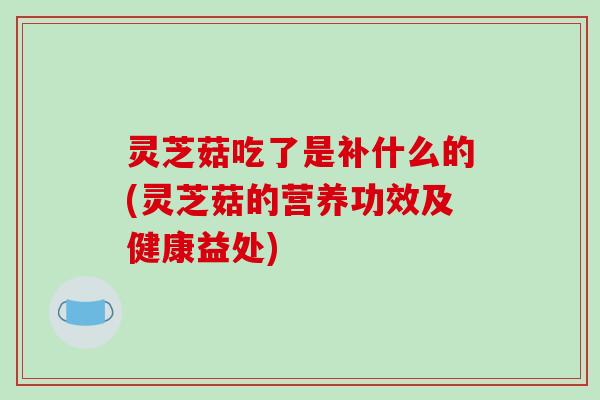 灵芝菇吃了是补什么的(灵芝菇的营养功效及健康益处)