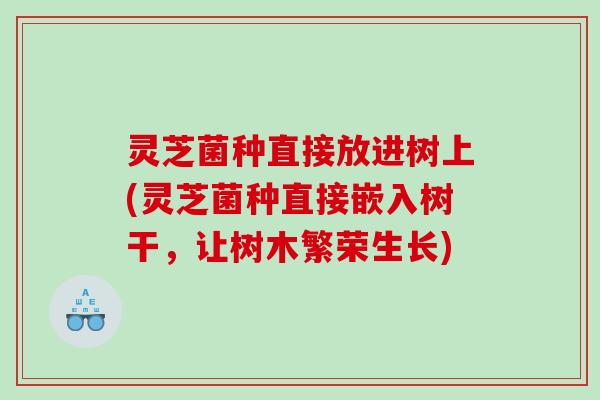灵芝菌种直接放进树上(灵芝菌种直接嵌入树干，让树木繁荣生长)