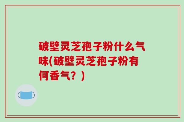 破壁灵芝孢子粉什么气味(破壁灵芝孢子粉有何香气？)