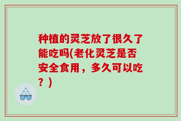种植的灵芝放了很久了能吃吗(老化灵芝是否安全食用，多久可以吃？)