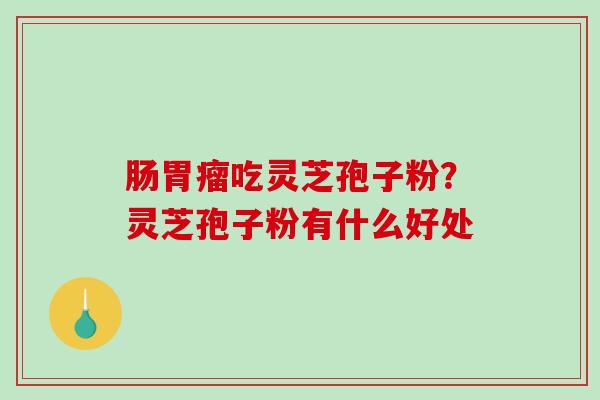 肠胃瘤吃灵芝孢子粉？灵芝孢子粉有什么好处