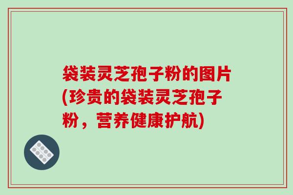 袋装灵芝孢子粉的图片(珍贵的袋装灵芝孢子粉，营养健康护航)