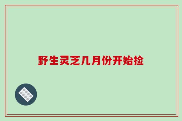 野生灵芝几月份开始捡