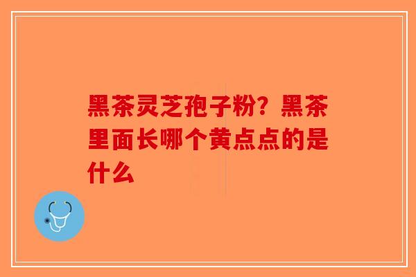 黑茶灵芝孢子粉？黑茶里面长哪个黄点点的是什么