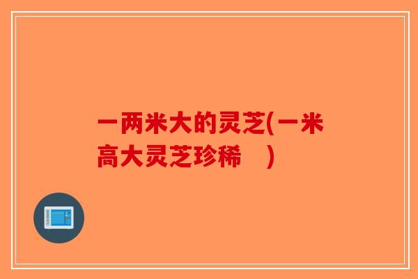 一两米大的灵芝(一米高大灵芝珍稀　)