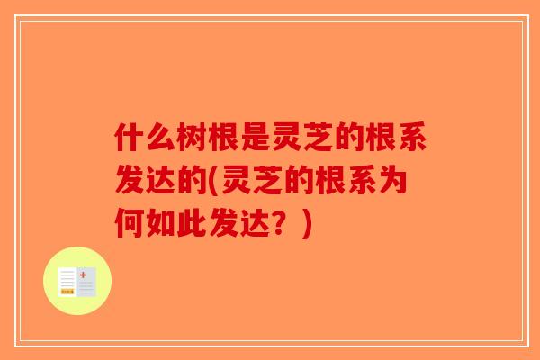 什么树根是灵芝的根系发达的(灵芝的根系为何如此发达？)