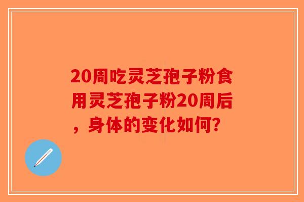20周吃灵芝孢子粉食用灵芝孢子粉20周后，身体的变化如何？