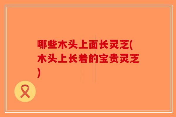 哪些木头上面长灵芝(木头上长着的宝贵灵芝)