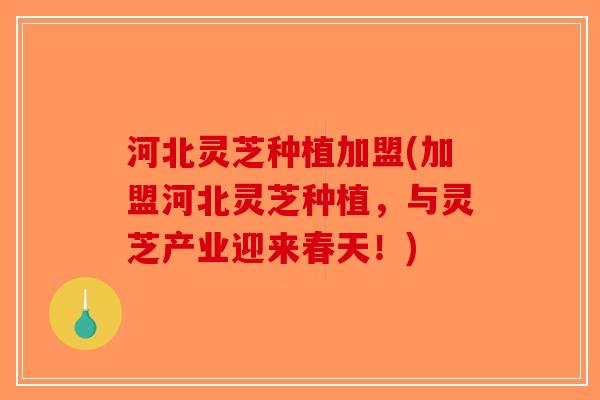 河北灵芝种植加盟(加盟河北灵芝种植,与灵芝产业迎来春天!) 河北灵芝种植加盟(加盟河北灵芝种植,与灵芝产业迎来春天!)