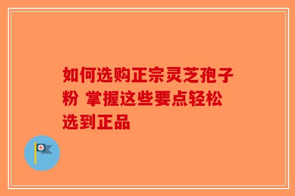 如何选购正宗灵芝孢子粉 掌握这些要点轻松选到正品